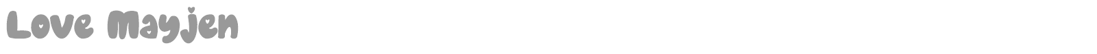 Love Mayjen font preview